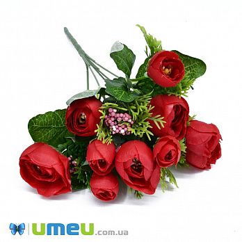 Букет півонії, 30 см, Червоний (DIF-045777)