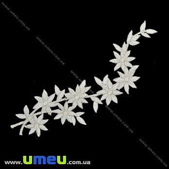 Термоаплікація, Срібляста, 16х4 см (APL-016423)