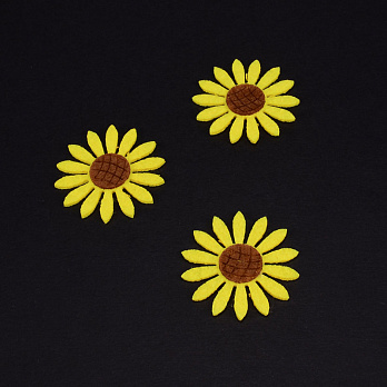 Декоративний виріб із фетру Соняшник, 4 см, Жовтий (FLT-056522)