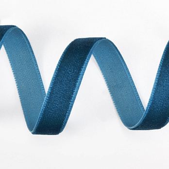 Лента бархатная, 10 мм, Морская волна (LEN-060301)