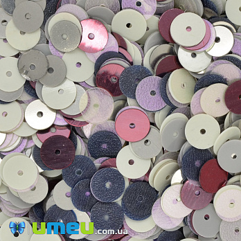 Паєтки Індія круглі плоскі, Мікс (PAI-041441)