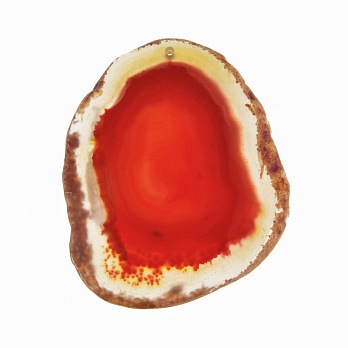 Зріз Агату, Червоний, 72х59 мм (POD-020168)