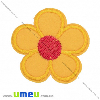 Термоаппликация Цветок, 5 см, Желтая, 1 шт (APL-017452)