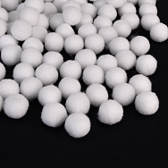 Помпоны бархатные 1 см, Белые, 1 уп (50 шт) (DIF-052581)