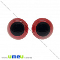 Глазки со штифтом круглые (с заглушками), 10 мм, Красные, 1 комплект (DIF-030520)