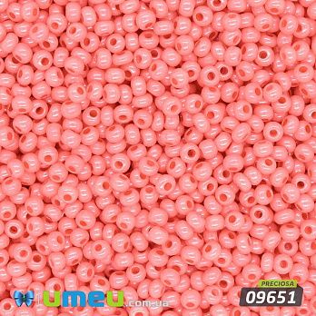 Бісер чеський №815/09651, Кораловий, Перламутровий, 10/0 (BIS-043933)