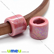 Намистина Regaliz (Licorice) керамічна, 17х14 мм, Рожева, 1 шт (BUS-013594)