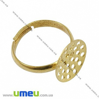 Кольцо с ситечком 14 мм, Золото, 1 шт (OSN-000460)