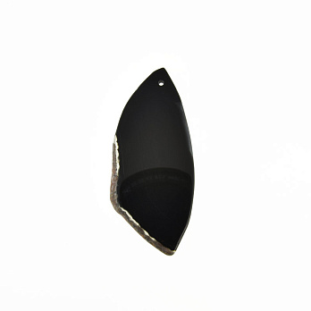 Зріз Агата, Чорний, 70х29 мм (POD-032524)