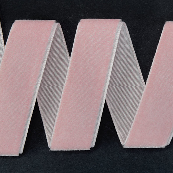 Стрічка оксамитова, 15 мм, Персикова (LEN-060291)