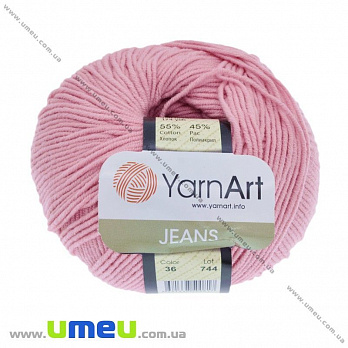 Пряжа YarnArt Jeans 50 г, 160 м, Розовая 36, 1 моток (YAR-025307)