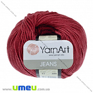 Пряжа YarnArt Jeans 50 г, 160 м, Червона темна 51, 1 моток (YAR-025305)