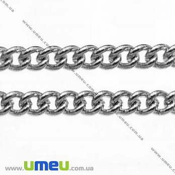 Ланцюг, Темне срібло, 3,7х3 мм (ZEP-007782)