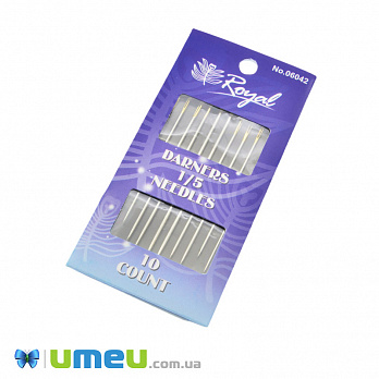 Набір голок штопальних із золотим вушком Royal, №1/5, 10 шт (UPK-043376)