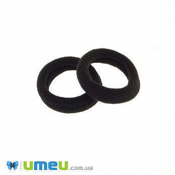 Резинка для волосся мікрофібра, 30 мм, Чорна (OSN-041605)