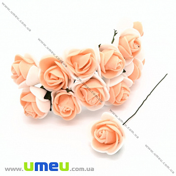 Роза латексная, 25 мм, Персиково-белая, 1 шт (DIF-033305)