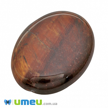 Кабошон нат. камінь Бичаче око (2 сорт), Овал, 40,1х30,1 мм (KAB-050583)