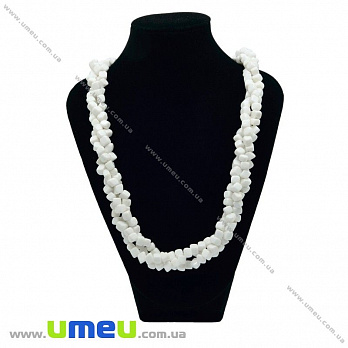[Архів] Намиста з натурального каменю Джгут Нефрит білий, 55 см (BUS-028719)