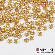 Бісер японський Miyuki Spacer SPR2-4202, 2,2х1 мм, Duracoat Galvanized, Золотистий (BIS-060857)