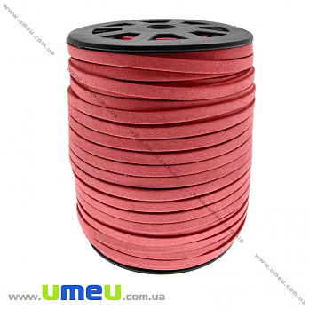 Замшевый шнур, 6 мм, Красный, 1 м (LEN-021768)