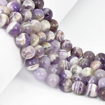 Намистини Аметист світлий, Натур. камінь, 10,5 мм, Круглі (BUS-057871)