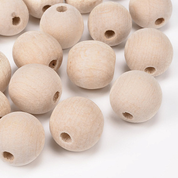 [Архів] Намистина дерев'яна 20 мм, Кругла, Бук (BUS-054788)