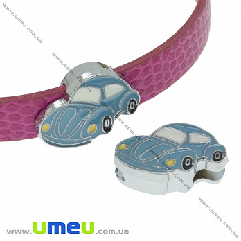 [Архів] Намистина під ремінець Машина, 17х12 мм, Темне срібло (BUS-036251)