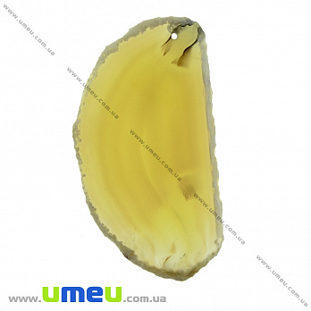 Срез Агата, Желтый, 84х45 мм, 1 шт (POD-022142)
