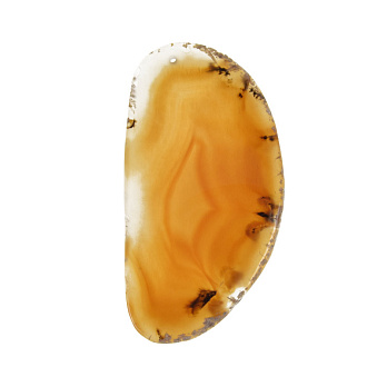 Зріз Агата, Червоно-коричневий, 83х44 мм (POD-032419)