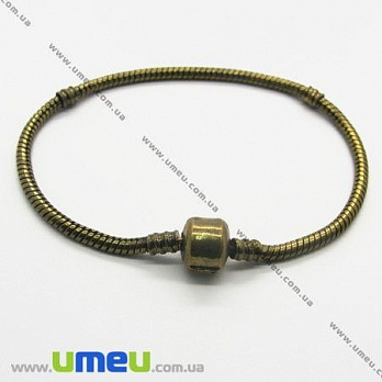[Архів] Основа для браслета PANDORA зі стопером, Антична бронза, 20 cм (OSN-004169)