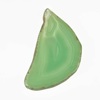Зріз Агата, Зелений, 72х40 мм (POD-014406)