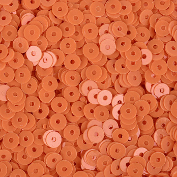Пайетки Индия круглые плоские, 4 мм, Оранжевые, 5 г (PAI-053147)