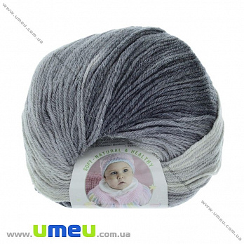 Пряжа Alize Baby Wool Batik 50 г, 175 м, Серая 2881, 1 моток (YAR-029491)
