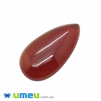 Кабошон нат. камінь Сердолік, Крапля, 28х15,3 мм (KAB-050657)