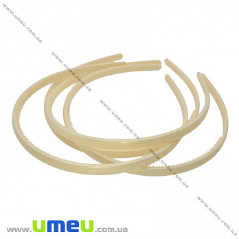 Обруч пластиковий перламутровий, 7,5 мм, Кремовий (OSN-020813)
