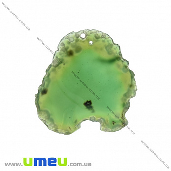 Зріз Агата, Зелений, 52х52 мм (POD-032479)