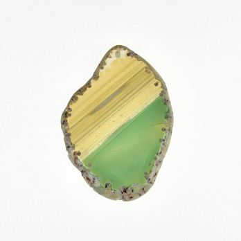 Срез Агата, Зеленый, 67х47 мм (POD-009333)