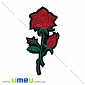 Термоаплікація Роза червона, 10х4 см, 1 шт (APL-024605)