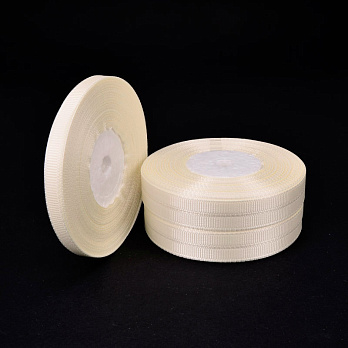 Репсова стрічка, 6 мм, Молочна (LEN-054859)