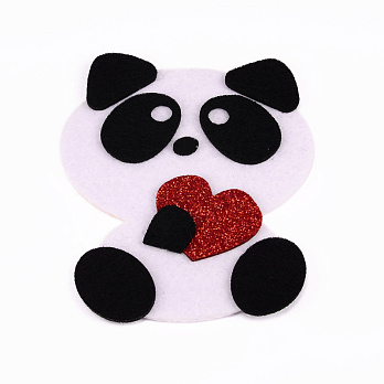 Декоративний виріб з фетру Пандочка з сердечком, 11х9 см (FLT-056552)