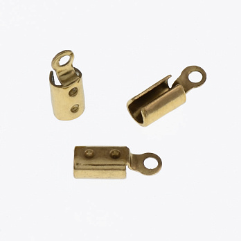 Зажим для шнура из нержавеющей стали, 8,5х3 мм, Золото (STL-056202)