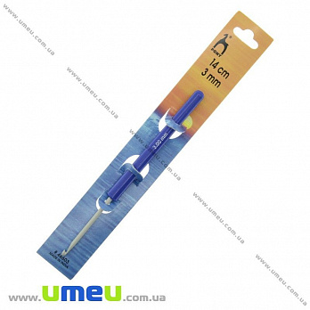 Крючок для вязания тефлоновый с пластиковой ручкой Pony (Индия), 3,0 мм, 1 шт (YAR-024543)