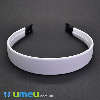 Обруч шкірозамінник, 25 мм, Білий (OSN-048624)