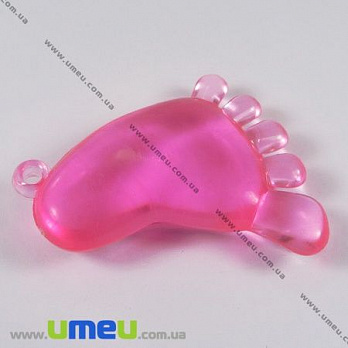 [Архів] Підвіска пластикова Ніжка, Рожева, 38х32х10 мм (POD-001419)