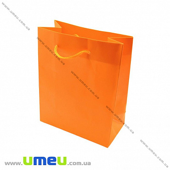 Подарунковий пакет, 14х11,5х6 см, Помаранчевий (UPK-019053)