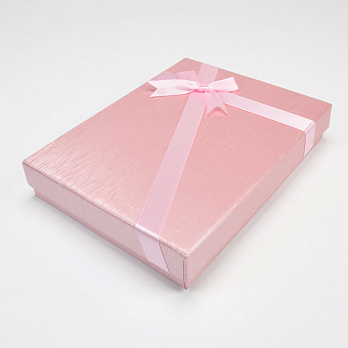 Подарункова коробочка Прямокутна, 16х12х3 см, Рожева (UPK-035948)
