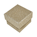 Коробочка Квадратная под колечко, 5х5х3,8 см, Золотистая (UPK-060579)
