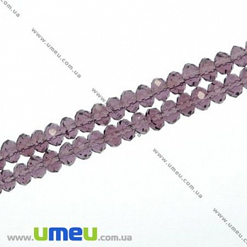 [Архів] Намистини ронделі, Поштучно, 4х3 мм, Аметистові (BUS-007646)