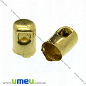 Колпачок металлический, 8х5 мм, Золото, 1 шт (OBN-008075)