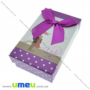 Подарочная коробочка Прямоугольная, 8х5х2,6 см, Фиолетовая, 1 шт (UPK-035282)